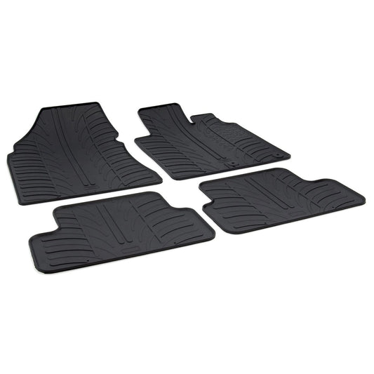 GledringTailoredBlackRubber4PieceFloorMatSettofitNissanQashqaiMk.12007-2013