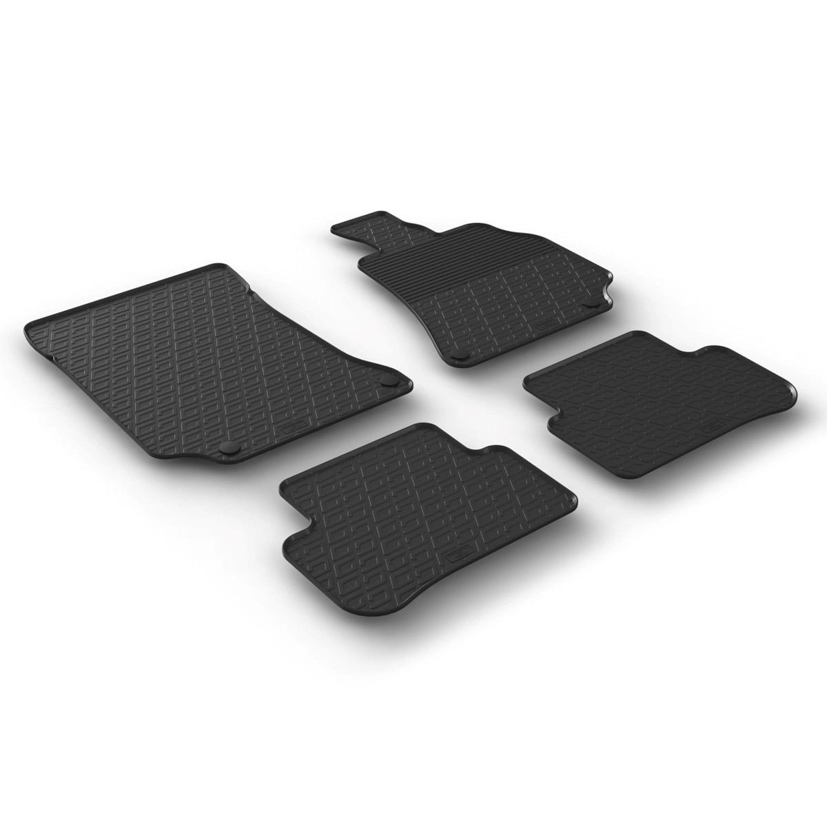 GledringTailoredBlackRubber4PieceFloorMatSettofitMercedesEClassSaloon(W212)&Estate(S212)2013-2016