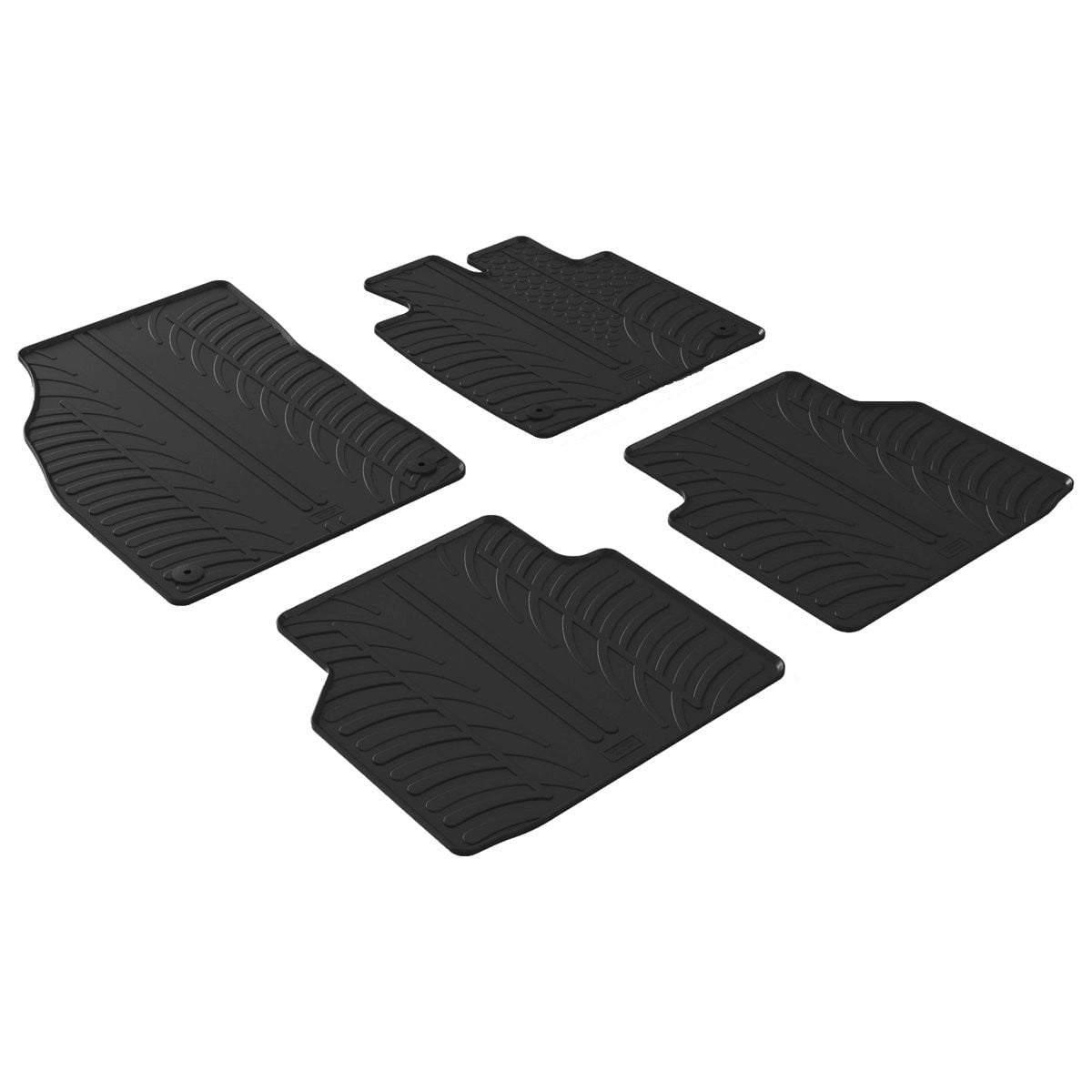 GledringTailoredBlackRubber4PieceFloorMatSettofitVolkswagenID.42021-2026