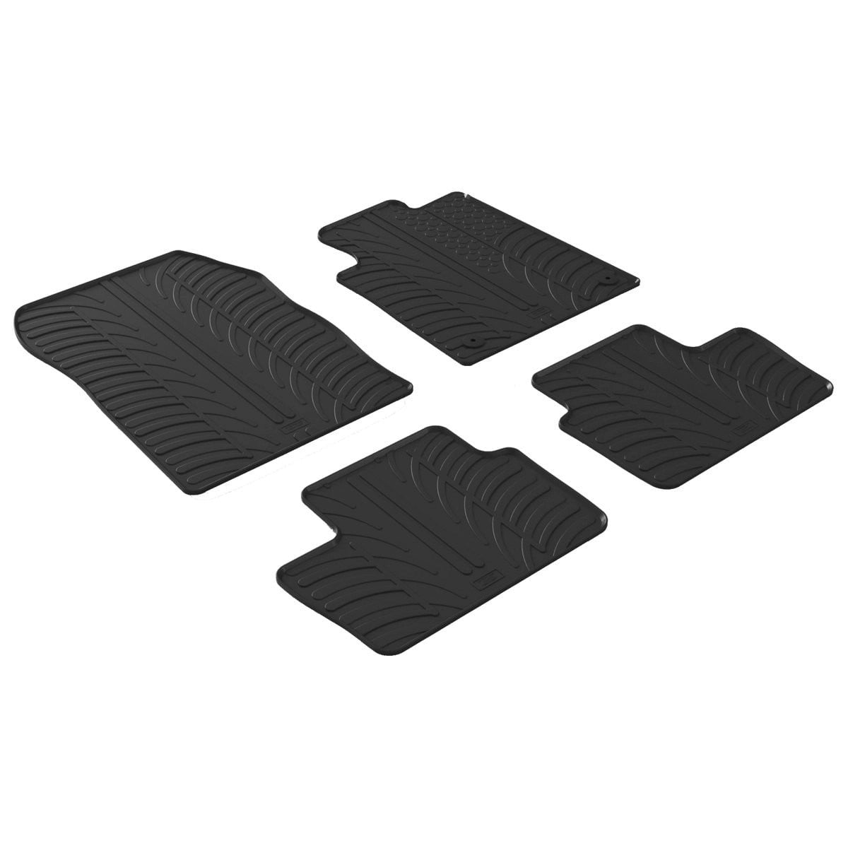 GledringTailoredBlackRubber4PieceFloorMatSettofitNissanJukeMk.22019-2026