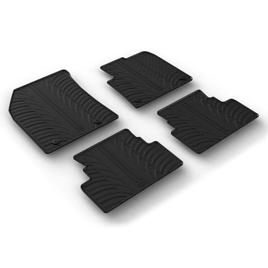 GledringTailoredBlackRubber4PieceFloorMatSettofitVauxhallGrandlandMk.12017-2024
