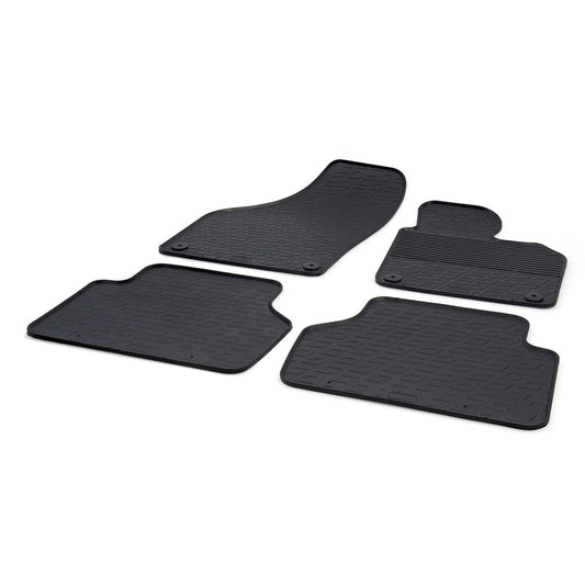 GledringTailoredBlackRubber4PieceFloorMatSettofitVolkswagenTiguanMk.12007-2016