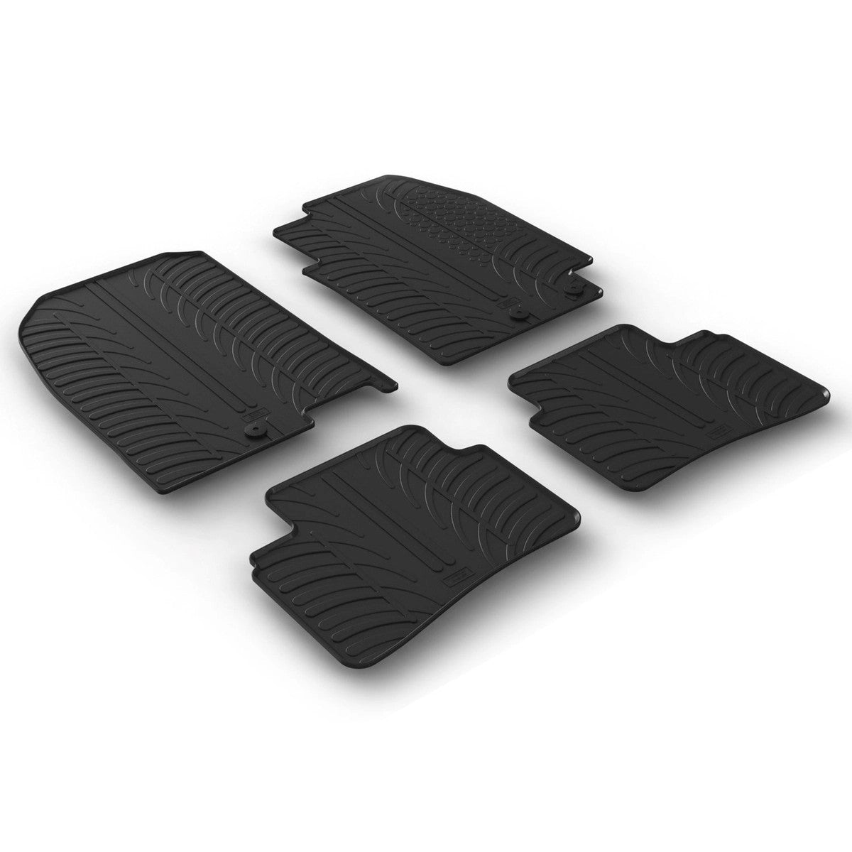 GledringTailoredBlackRubber4PieceFloorMatSettofitKiaRioMk.42017-2023