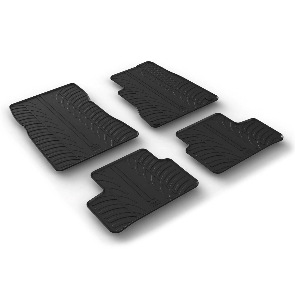 GledringTailoredBlackRubber4PieceFloorMatSettofitMercedesAClassHatchback(W177)2018-2026