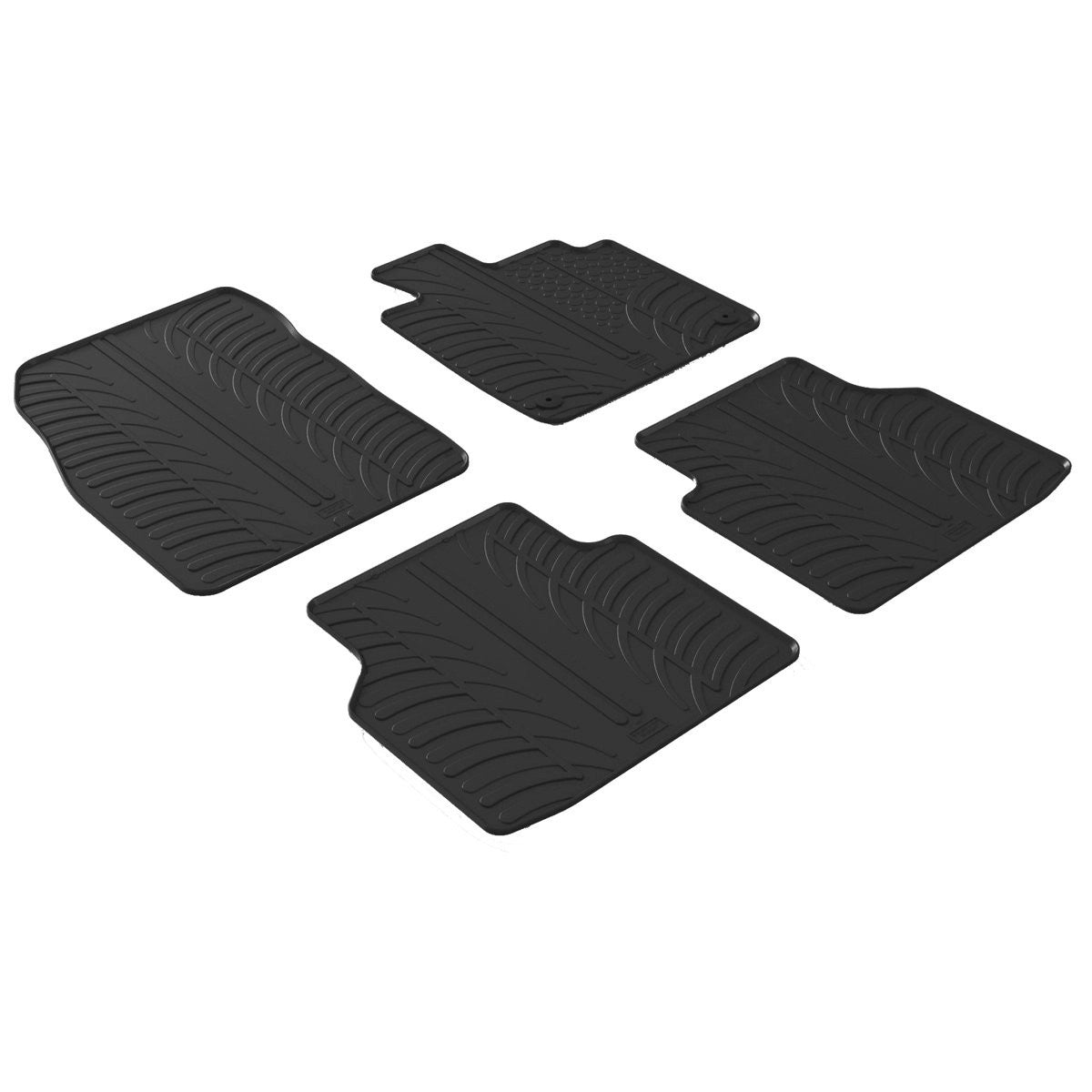GledringTailoredBlackRubber4PieceFloorMatSettofitSkodaEnyaq2021-2026