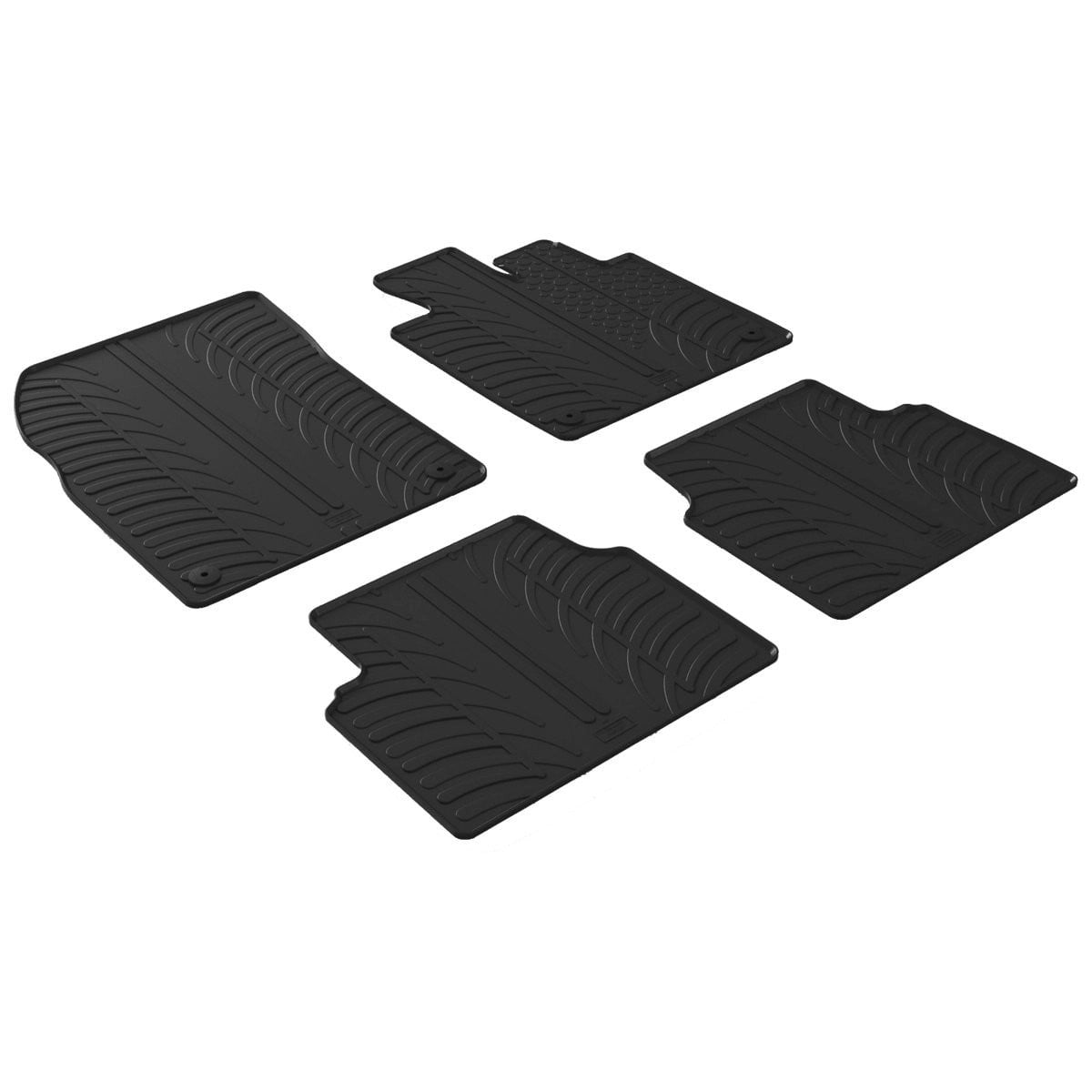 GledringTailoredBlackRubber4PieceFloorMatSettofitVolkswagenID.32020-2026