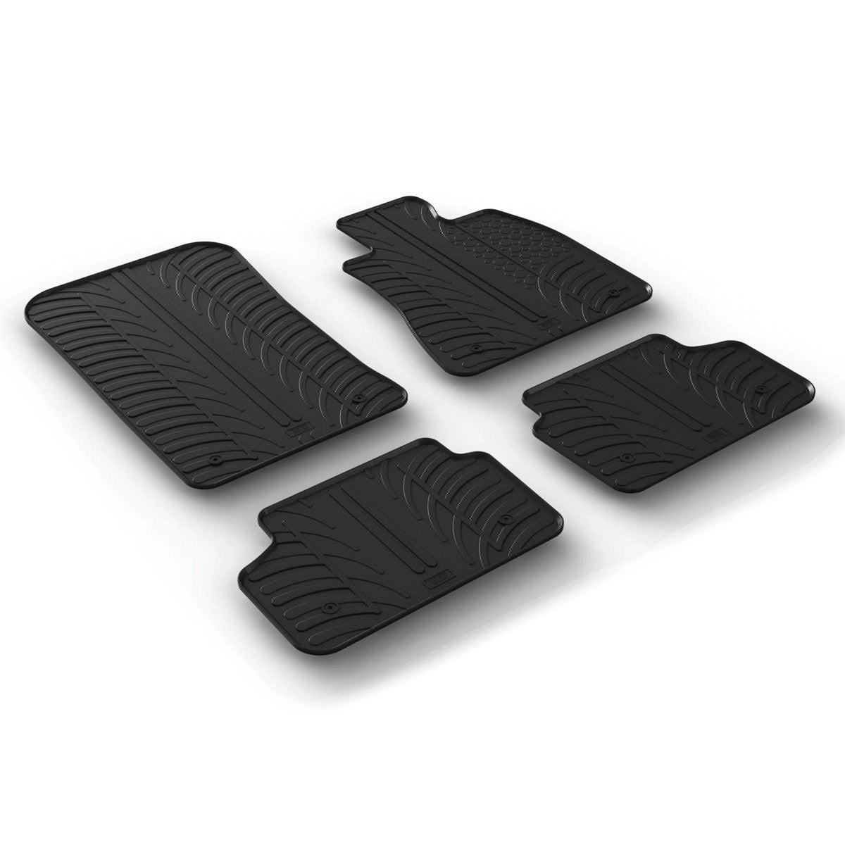 GledringTailoredBlackRubber4PieceFloorMatSettofitBMW5Series(G30/G31)2017-2023