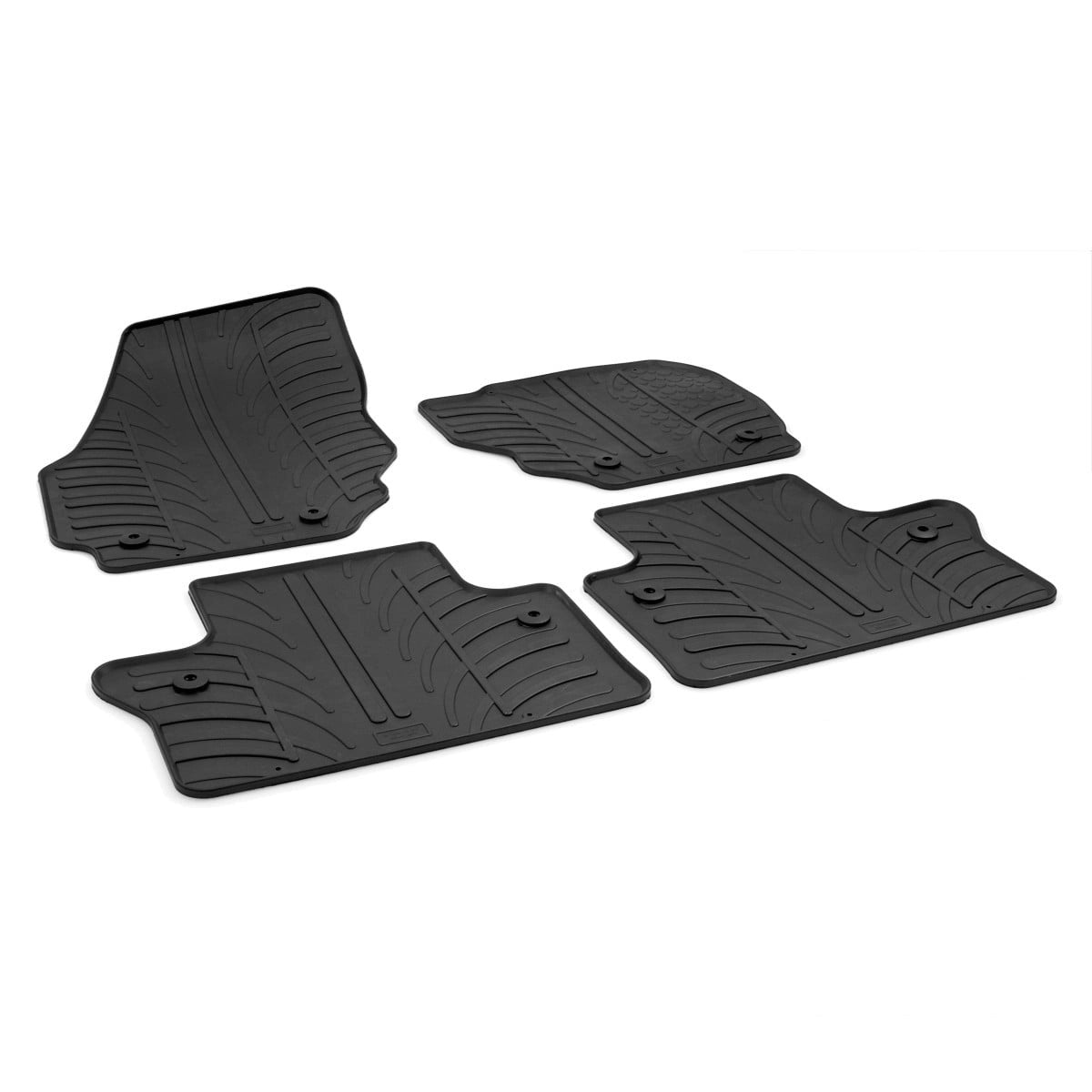 GledringTailoredBlackRubber4PieceFloorMatSettofitVolvoV70Mk.3(Automatic)2007-2016