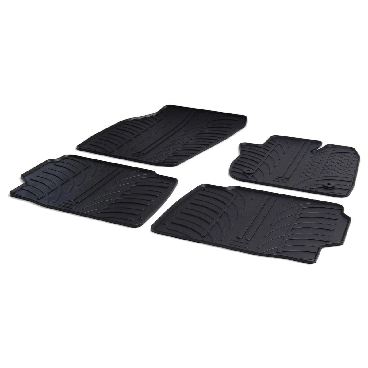 GledringTailoredBlackRubber4PieceFloorMatSettofitFordMondeoMk.52014-2022