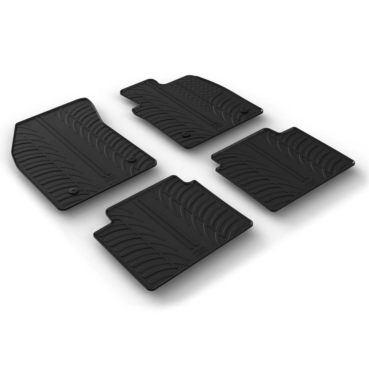 GledringTailoredBlackRubber4PieceFloorMatSettofitFordFocusMk.4(Manual)(Excl.Hybrid)2018-2026