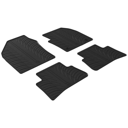 GledringTailoredBlackRubber4PieceFloorMatSettofitToyotaC-HRMk.12016-2023