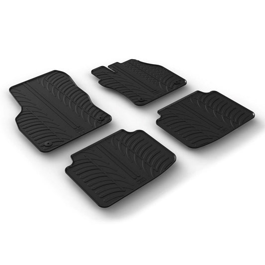 GledringTailoredBlackRubber4PieceFloorMatSettofitSkodaSuperbMk.32015-2024