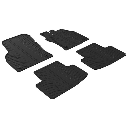 GledringTailoredBlackRubber4PieceFloorMatSettofitSkodaOctaviaHatchbackMk.4(Excl.Hybrid)2020-2026