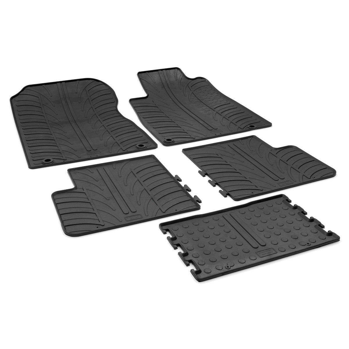 GledringTailoredBlackRubber5PieceFloorMatSettofitHondaCR-VMk.42012-2018