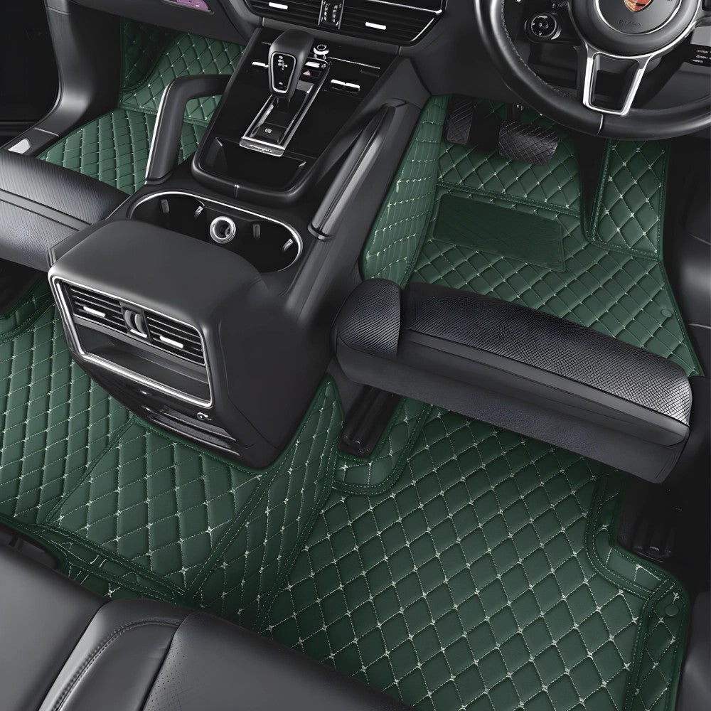 GreenLuxuryDiamondCarFloorMats