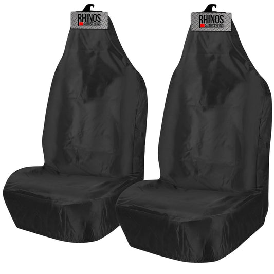 HeavyDutyBlackWaterproofSeatCovers2xFrontsSale