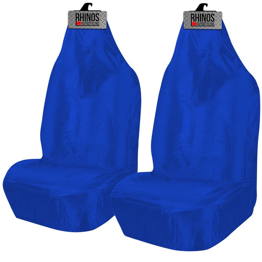 HeavyDutyBlueWaterproofSeatCovers2xFrontsSale