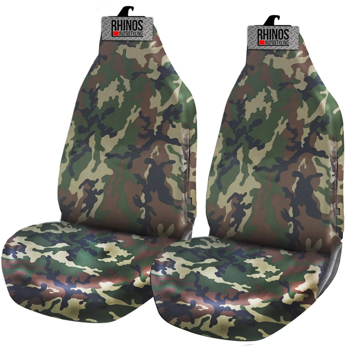 HeavyDutyCamoGreenWaterproofSeatCovers2xFrontsSale