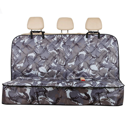 HeavyDutyCamoGreyPremiumQuiltedDogCatPetHammockRearSeatCoverSale