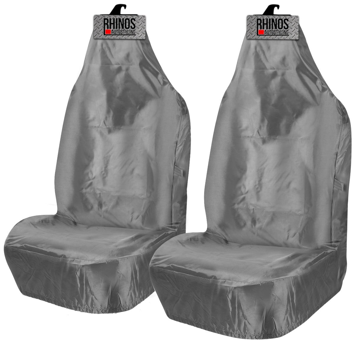 HeavyDutyGreyWaterproofSeatCovers2xFrontsSale