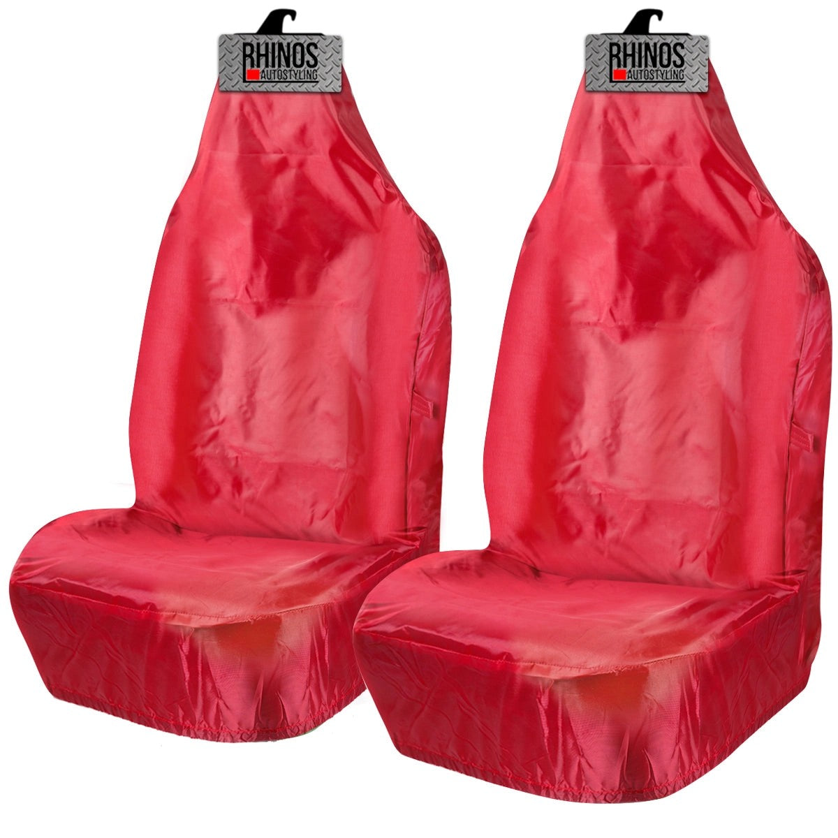 HeavyDutyRedWaterproofSeatCovers2xFrontsSale
