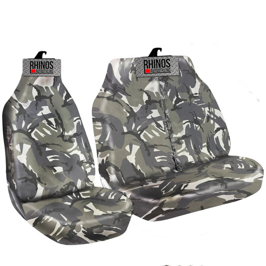 HeavyDutySingleandDoublePassengerVanSeatCovers-2+1-CamoGreySale