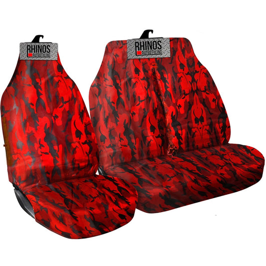 HeavyDutySingleandDoublePassengerVanSeatCovers-2+1-CamoRedSale
