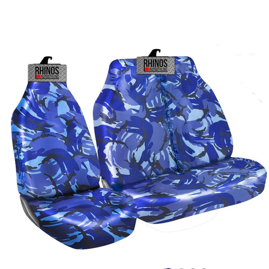 HeavyDutySingleandDoublePassengerVanSeatCovers-2+1-CamoBlueSale