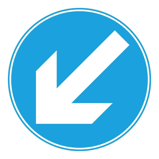 KeepLeft/RightFoldingSign360mmDiameter