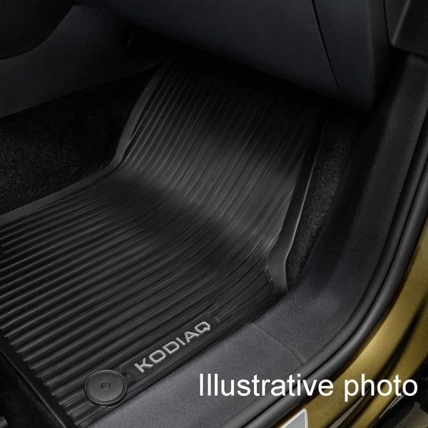 Kodiaq2024on-Allweatherfrontandrearfloormats