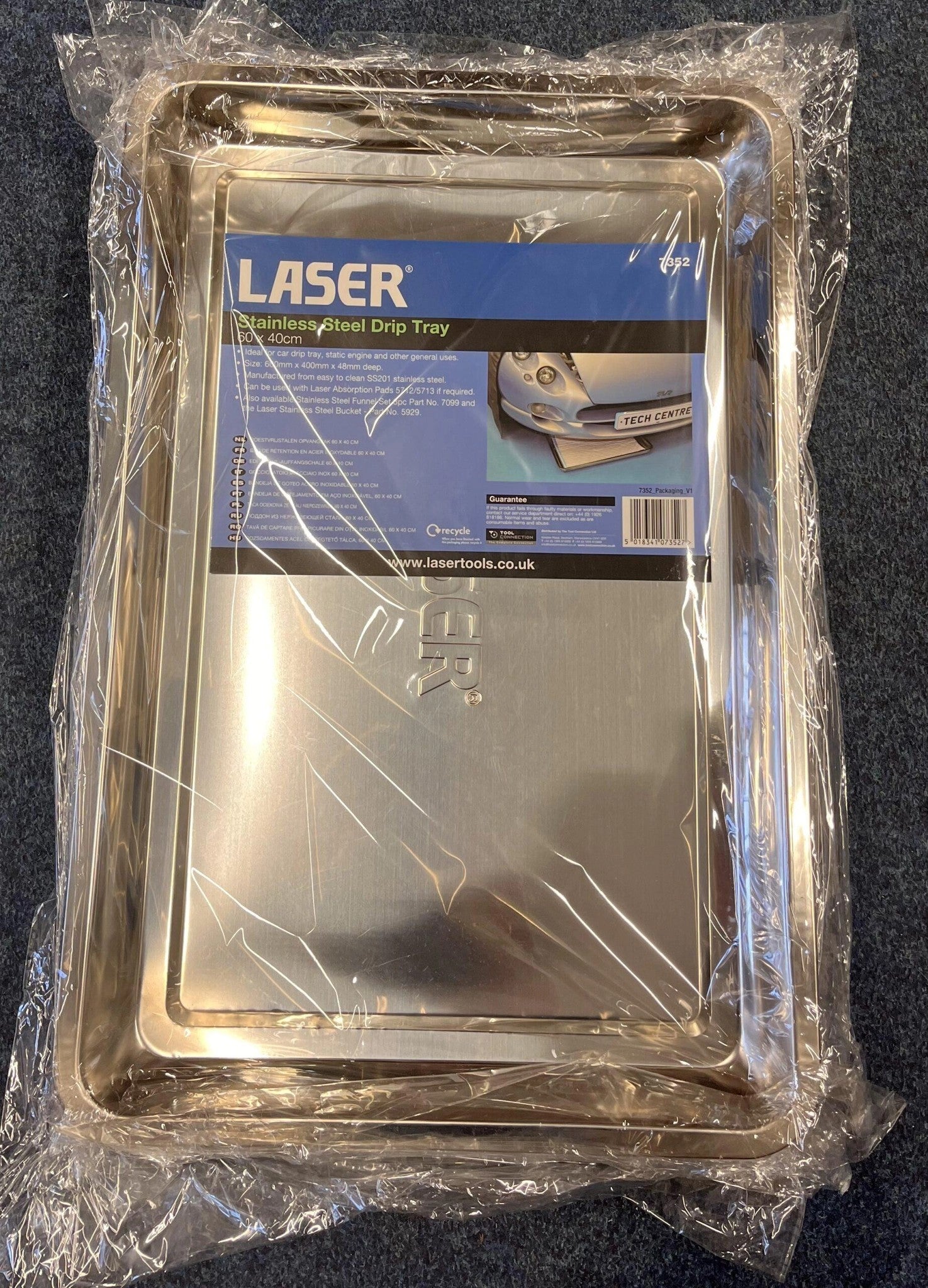 Laser7532StainlessSteelCarDripTray60x40x5cm–Packof10