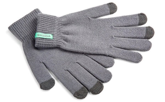 MensGreyKnittedGloves