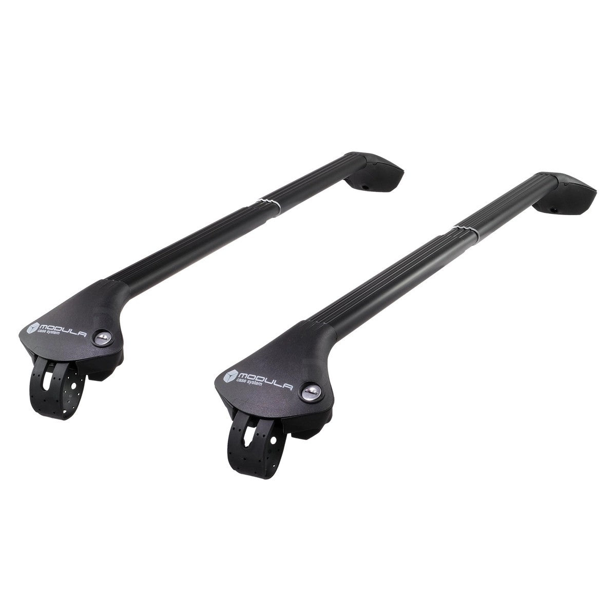 ModulaOvalAluminiumBlackRoofBarstofitFordRanger(DoubleCab)2011-2022(OpenRoofRails)