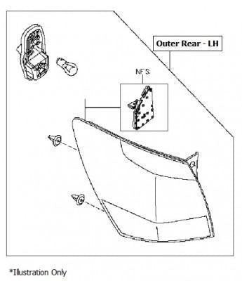 NissanQashqai(J10E)CombinationLampAssy-Rear,LH
