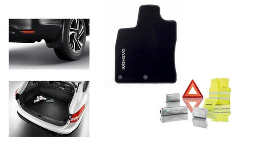 NissanQashqaiJ11-ProtectionPack(Mats/TrunkLiner/Mudflaps/SafetyKit)