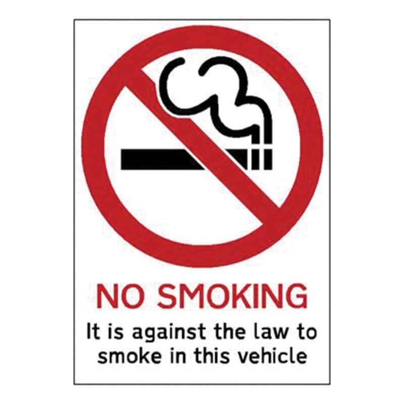 NoSmokingVehicleSign-100mmX200mm