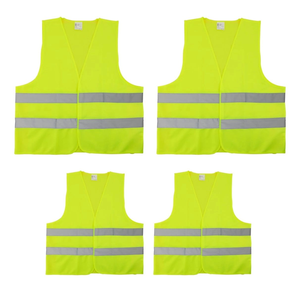 P1AutocareHighVisSafetyJacketFamilyPack-2Adult2Children