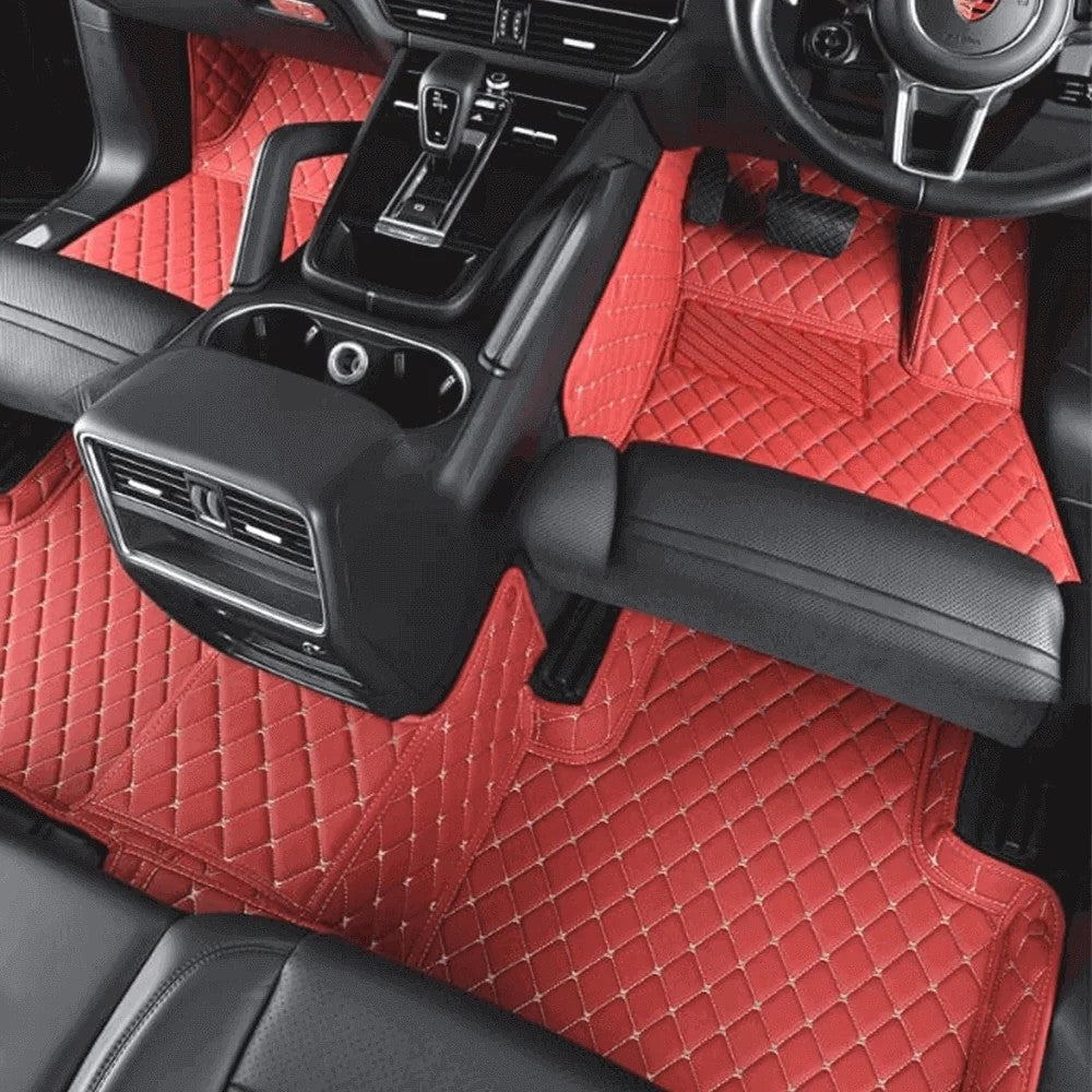 RedLuxuryDiamondCarFloorMats