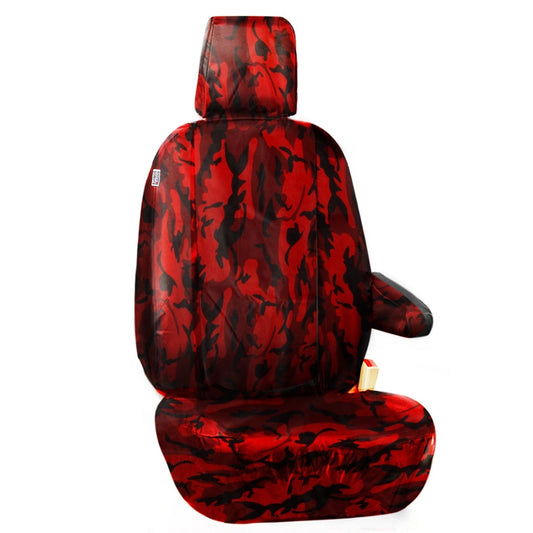 SINGLEFORDTRANSITCUSTOM2013-2022FULLYTAILOREDVANDRIVERSEATCOVERREDCAMOUFLAGESale