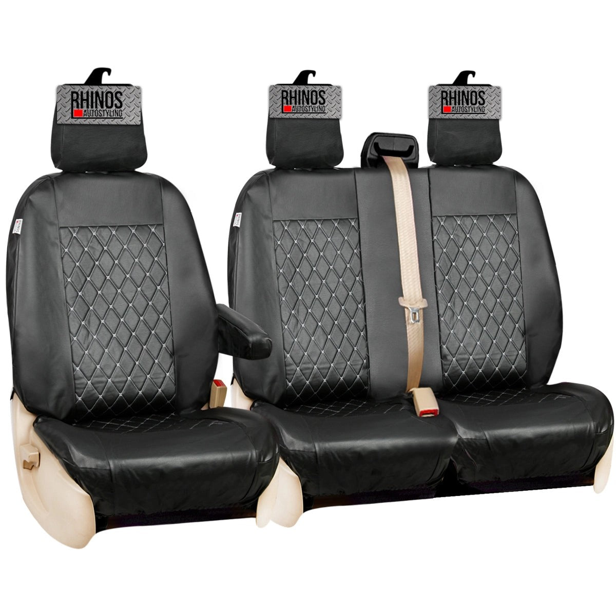 TAILOREDFORFORDTRANSITCUSTOM2013-2022-BLACKDIAMONDLEATHERVANSEATCOVERSSale
