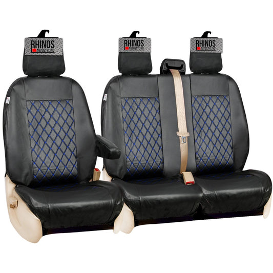 TAILOREDFORFORDTRANSITCUSTOM2013-2022-BLUEDIAMONDLEATHERVANSEATCOVERSSale