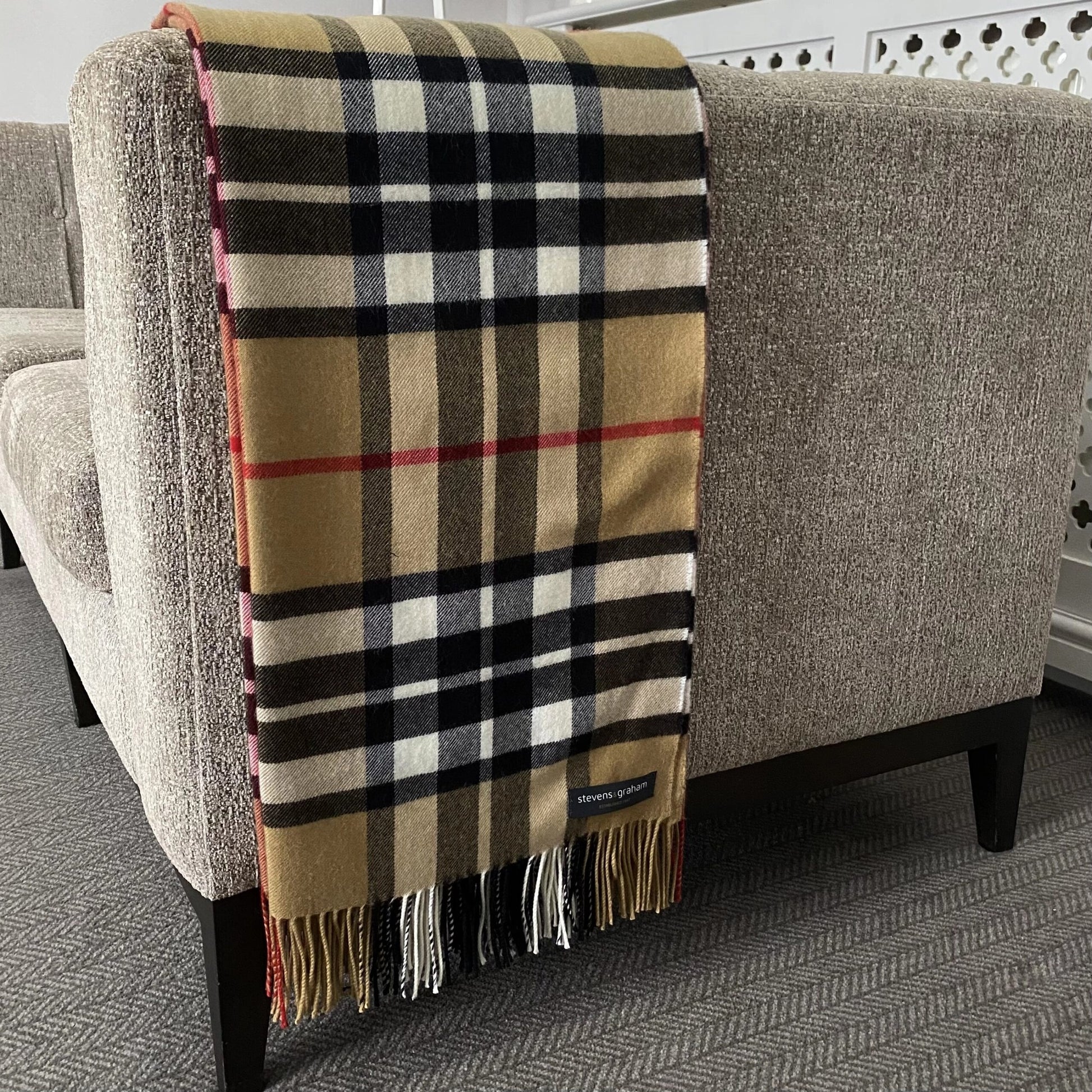 ThompsonBrownTartanLambswoolThrow