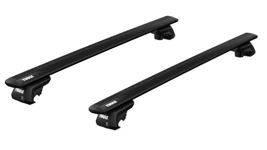 ThuleRoofRackforAUDIA6Allroad5-drEstate,2006-2011-RaisedRoofRails(WingBarEvoBars-Black)