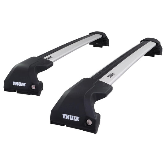 ThuleWingBarEdgeSilverAluminiumRoofBarstofitJeepCompass2018-2025(ClosedRoofRailswithFixedPoints)