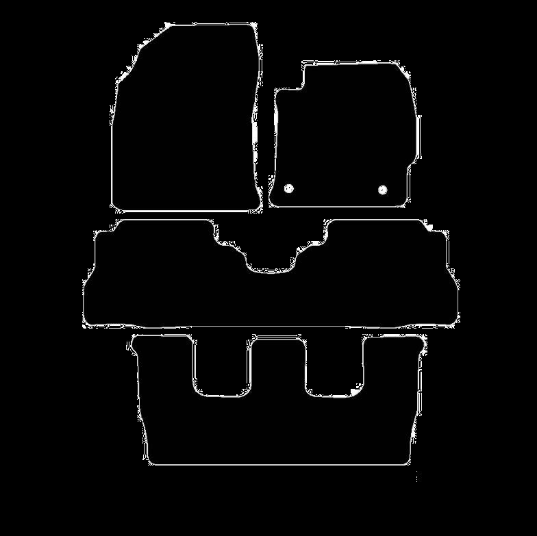 ToyotaPrius2021toCurrentPluswithonepiece2ndrowFloorMats