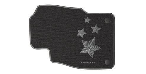 VauxhallADAM-FloorMats-VelourCarpet-Black/Stars&Stripes