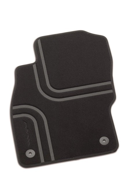 VauxhallADAM-FootwellFloorMats-CarpetVelour-Black/Stripes