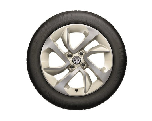 VauxhallADAMAlloyWheel6.5x16"-4Studs-Cream/White-DiamondCut"