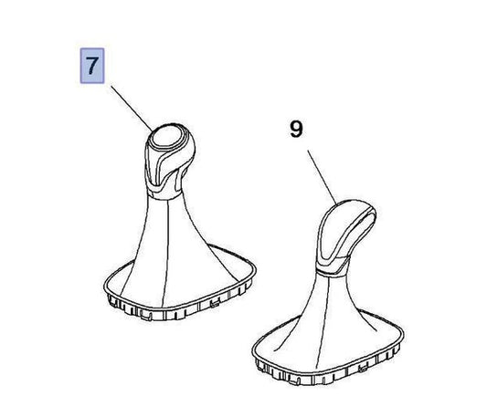VauxhallAdamInterior6SpeedGearLever&GaiterReplacement-Black