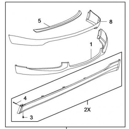 VauxhallInsigniaGTCLineExteriorStylingPackSkirts/SillsKit